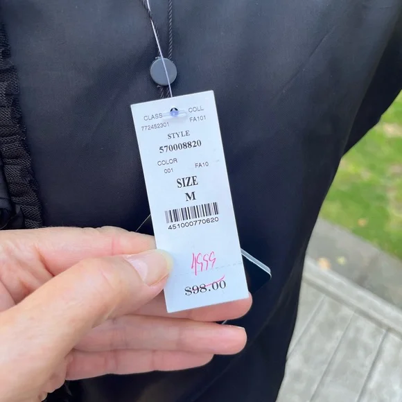 WHBM Elegant Black Floral Bolero Shrug Size M - Picture 5 of 9